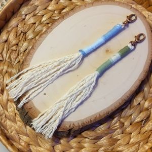 1- Macrame boho keychain